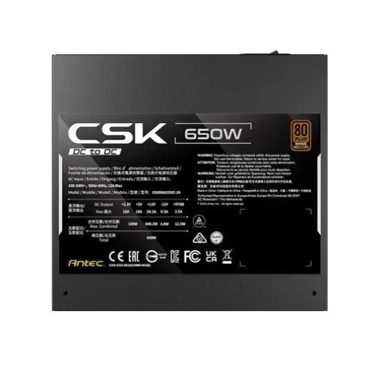 Antec CSK 650DC 650W 80+ Bronze Non-Modular Power Supply