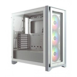 Corsair iCUE 4000X RGB Tempered Glass Mid-Tower ATX Casing (White)