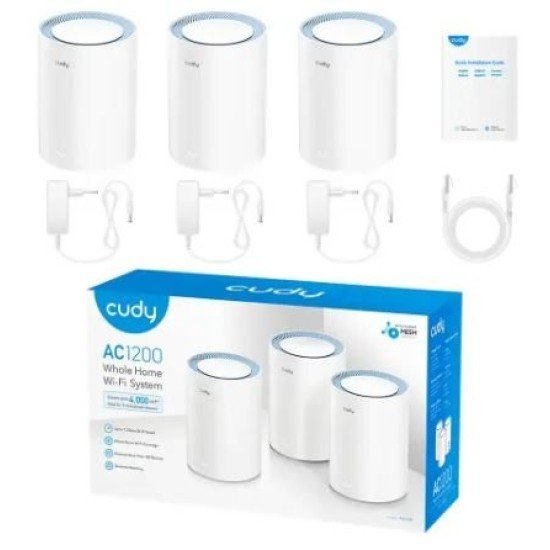 Cudy M1200 AC1200 Dual Band Mesh Router (3 Pack)