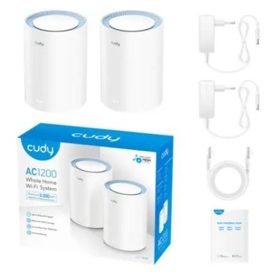 Cudy M1200 AC1200 Dual Band Mesh Router (2 Pack)