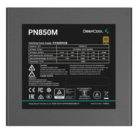 DeepCool PN850M 850W 80 Plus Gold Fully Modular Power Supply