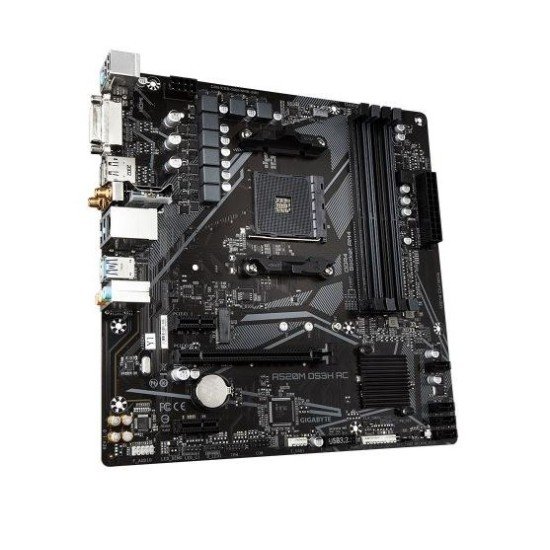 GIGABYTE A520M DS3H AC Ultra Durable AM4 Micro-ATX Motherboard