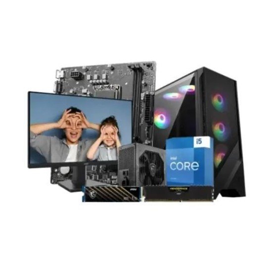 Intel 13th Gen Core i5 13400 Budget Desktop PC with Monitor