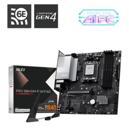 MSI PRO B840M-P WIFI6E AM5 mATX Motherboard