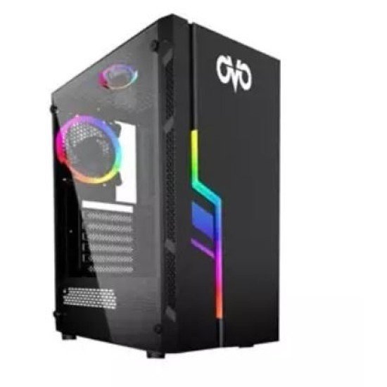 OVO JX188-7 MID TOWER GAMING RGB CASE (BLACK)