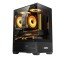 OVO CC219501-B 3X-ARGB Infinity Fan Ice Cube Button Control Mini-Tower Gaming Case