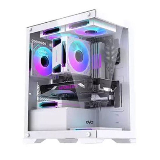 OVO CC4315-W ARGB Infinity Fan Ice Gaming Case (White)