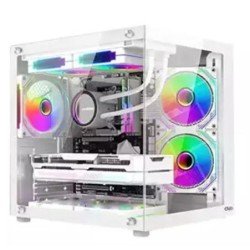 OVO 280W 5X-ARGB Ice Cool Gaming Case (White)