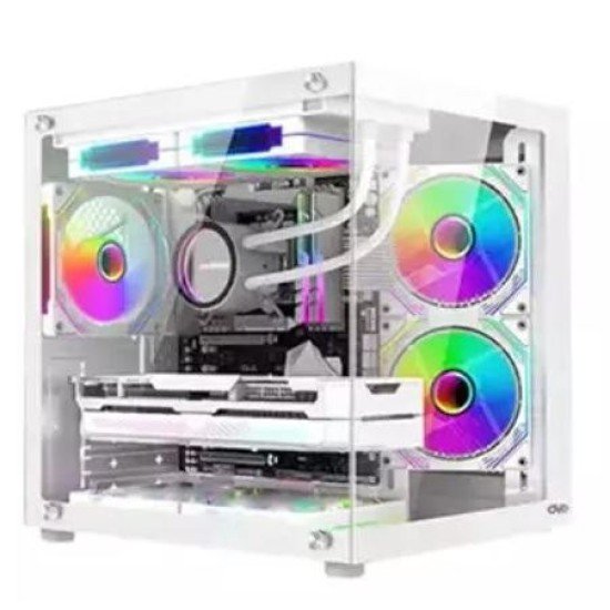 OVO 280W 5X-ARGB Ice Cool Gaming Case (White)