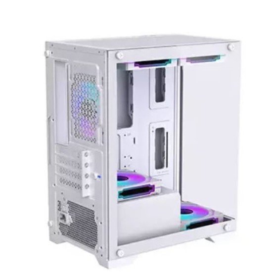 OVO CC4315-W ARGB Infinity Fan Ice Gaming Case (White)