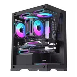 OVO CC4315-B ARGB Infinity Fan Ice Gaming Case (Black)