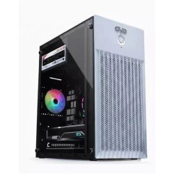 OVO J618-W-ACRYLIC RGB Micro Mesh Mini Tower Gaming Case (White)