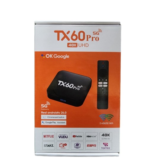 TX60 Pro 14K Ultra HD Smart Android TV Box with Voice Control Remote
