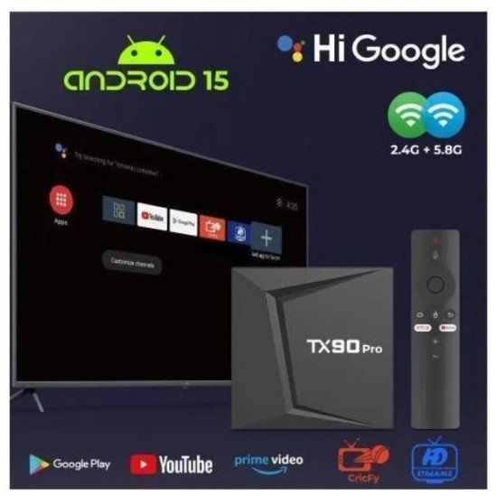 TX90 Pro Supply Ultra-HD with Android 13 Tv Box