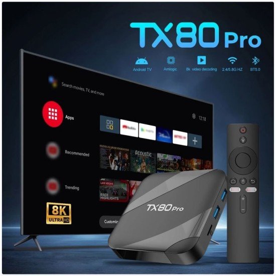 TX80 Pro 16-256 GB RAM ROM Android TV Box