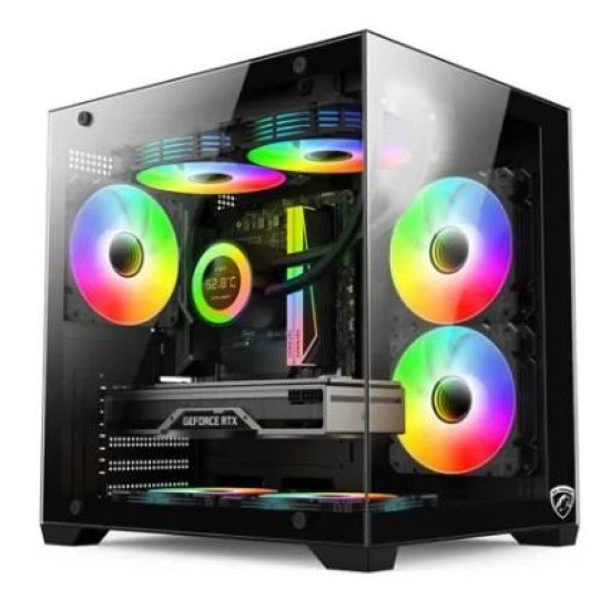 PC Power ICEBOX X2 BK mATX Mid Tower Gaming Casing