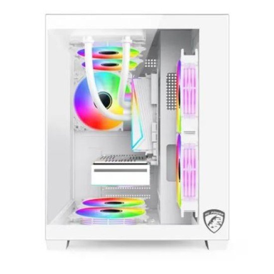 PC Power ICEBOX X2 WH mATX Mid Tower Gaming Casing
