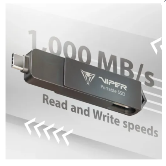 Patriot VIPER Gaming PVP30 512GB USB Type-A & Type-C Portable SSD