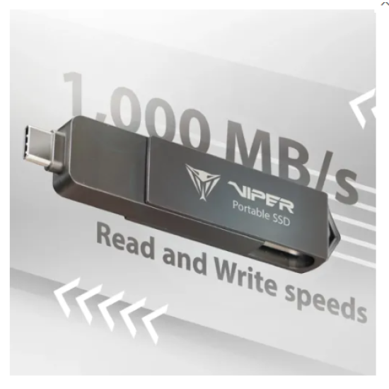 Patriot VIPER Gaming PVP30 1TB USB Type-A & Type-C Portable SSD