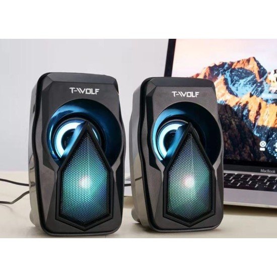 T-WOLF S11 Dual LED Mini Speaker