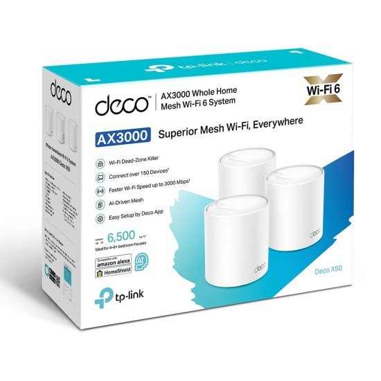 TP-Link Deco X50 AX3000 Dual Band Mesh Router (1-Pack)