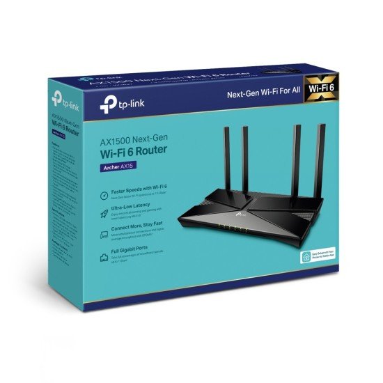 TP-Link Archer AX15 AX1500 Dual Band Gigabit WiFi Router