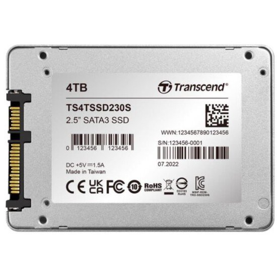 Transcend 230S 4TB 2.5 Inch SATA III SSD