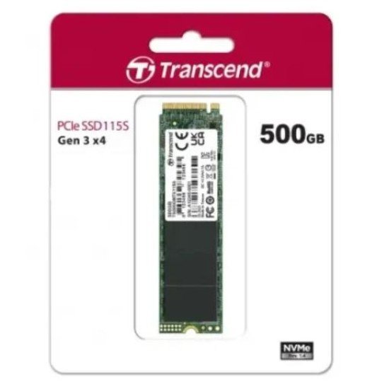 Transcend 115S 500GB M.2 PCIe Gen3 x4 NVMe SSD (M-Key)