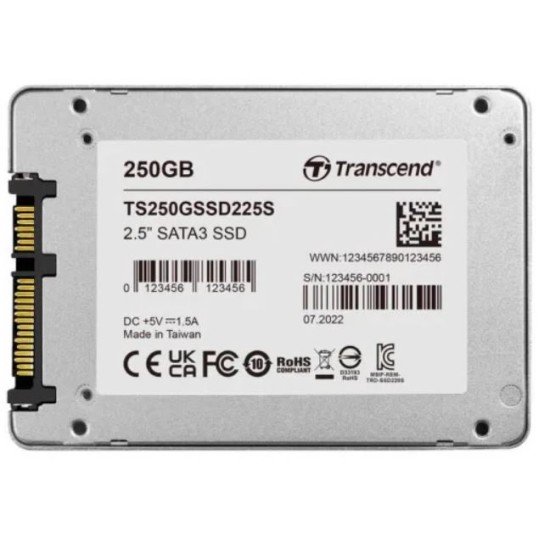 Transcend 225S 250GB 2.5 Inch SATA III SSD