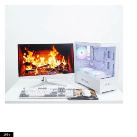 AMD Ryzen 5 3400G 8GB RAM 256GB NVMe PC with RX 580 8GB & 22" 100Hz Monitor