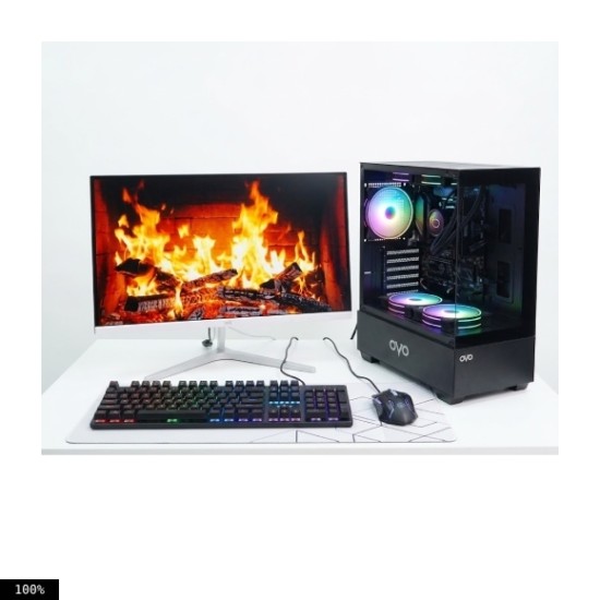 Core i5 7th Gen 8GB RAM 256GB SSD Desktop PC with 22 Inch White Monitor