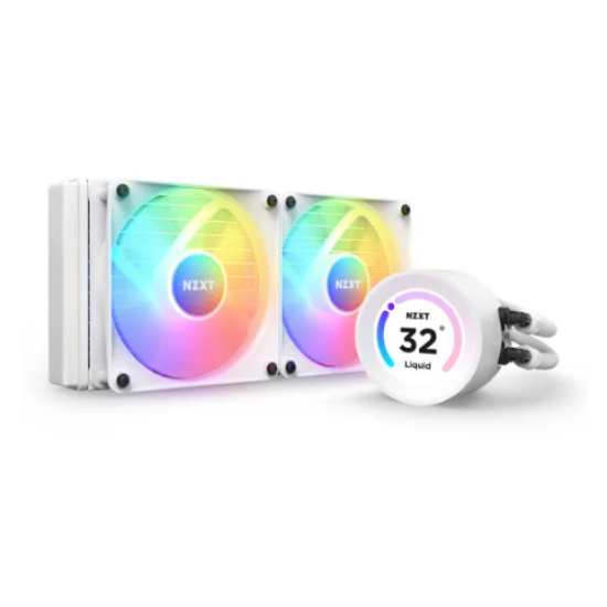 NZXT Kraken Elite 240 RGB 240mm AIO Liquid CPU Cooler White with LCD Display