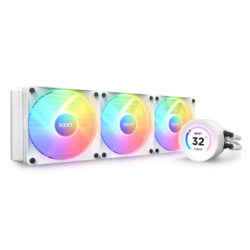 NZXT Kraken Elite 360 RGB 360mm AIO Liquid CPU Cooler White with LCD Display