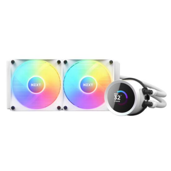 NZXT Kraken 240 RGB 240mm AIO Liquid CPU Cooler White with LCD Display
