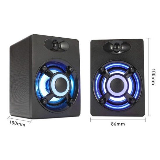T-WOLF S1 Wired Speaker Black RGB